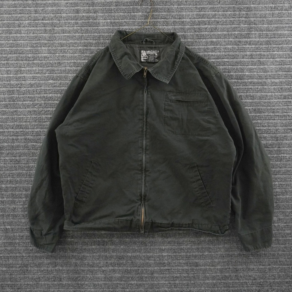 Ocean Current Canvas Workwear Jacket Mens XL Black Full Zip Utility